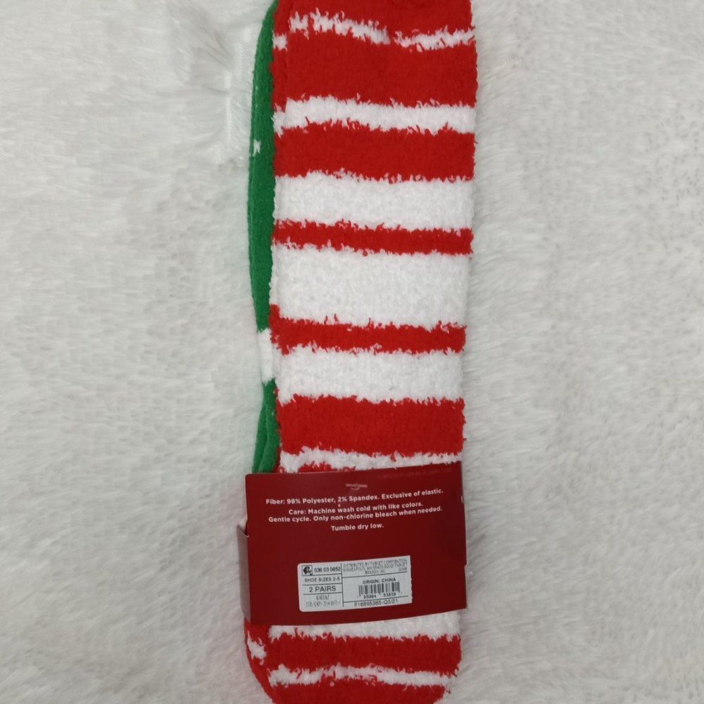 Wondershop Kid's Super Soft Holiday Crew Santa Print Socks (M/L - Sizes 2-5) NEW - Picture 4 of 4